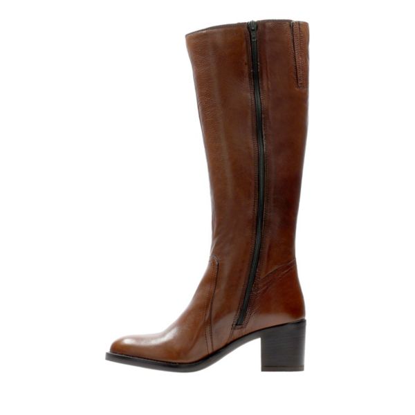 Clarks Womens Mascarpone Ela Knee High Boots Brown | UK-7612530